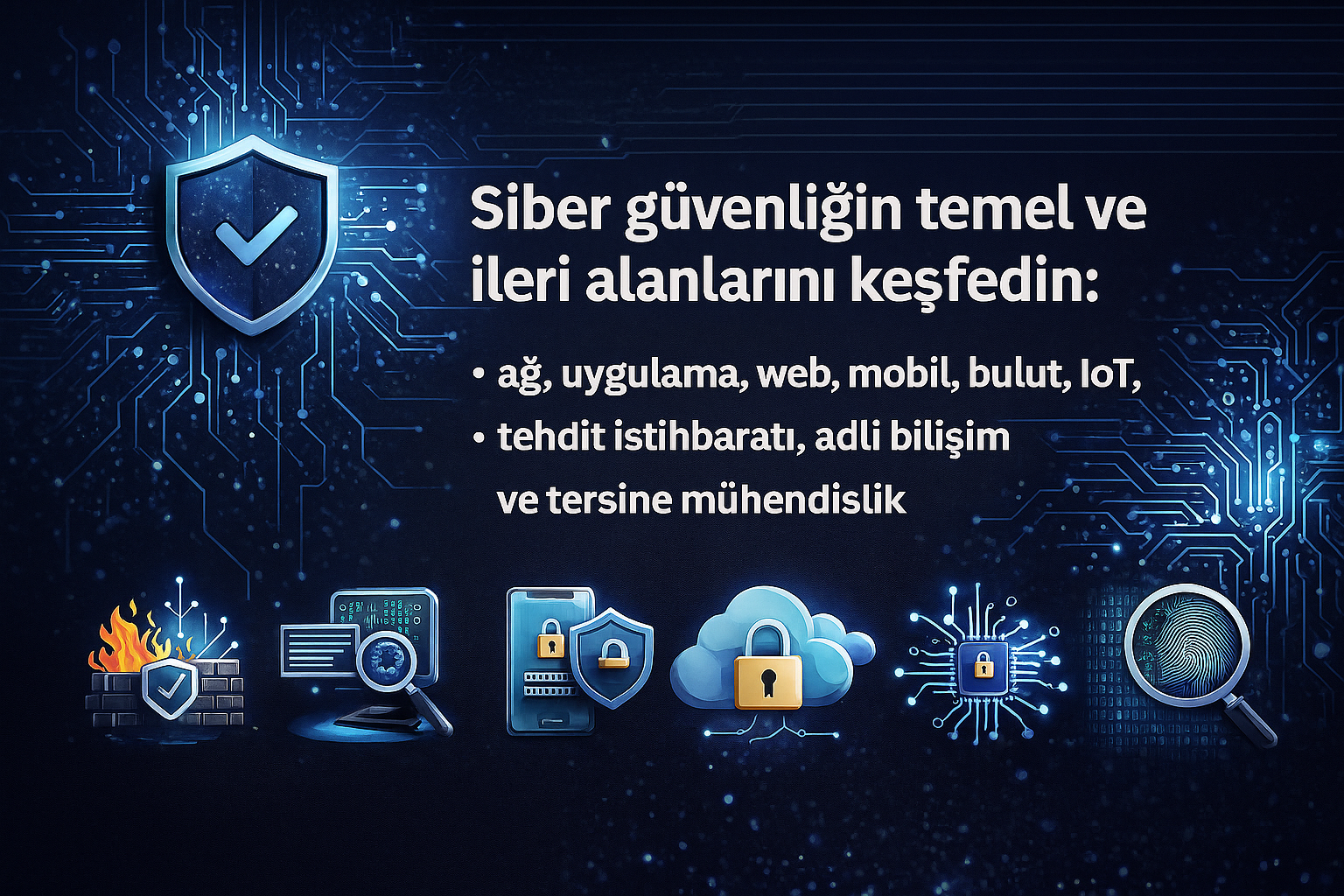 Siber güvenliğin alanlarını detaylı öğrenin